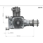 Ventas calientes DLE 170 170CC Original GAS Motor de gasolina para RC Avión Modelo DLE170 Cc Avión Motor de gasolina